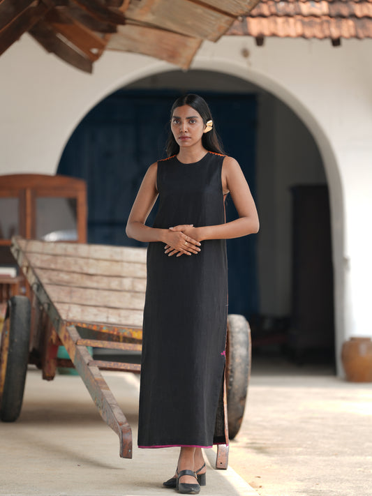 Ratri Cotton Linen Shift Dress