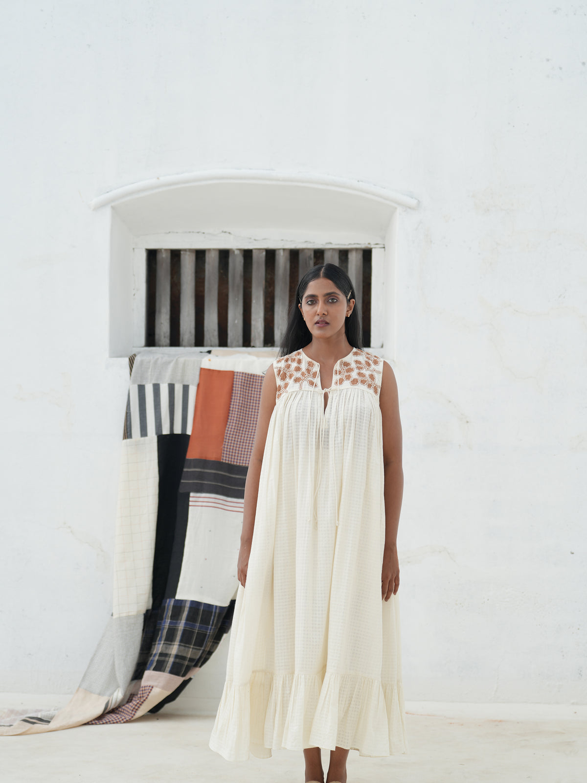 Maple Cotton Gather Yoke Dress