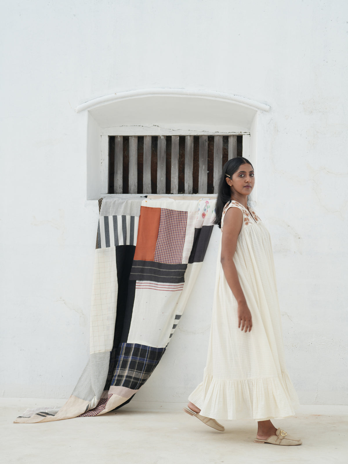 Maple Cotton Gather Yoke Dress