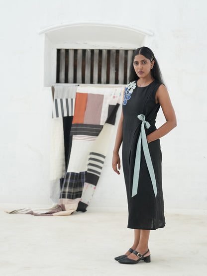 Aire Cotton Linen Wrap Dress