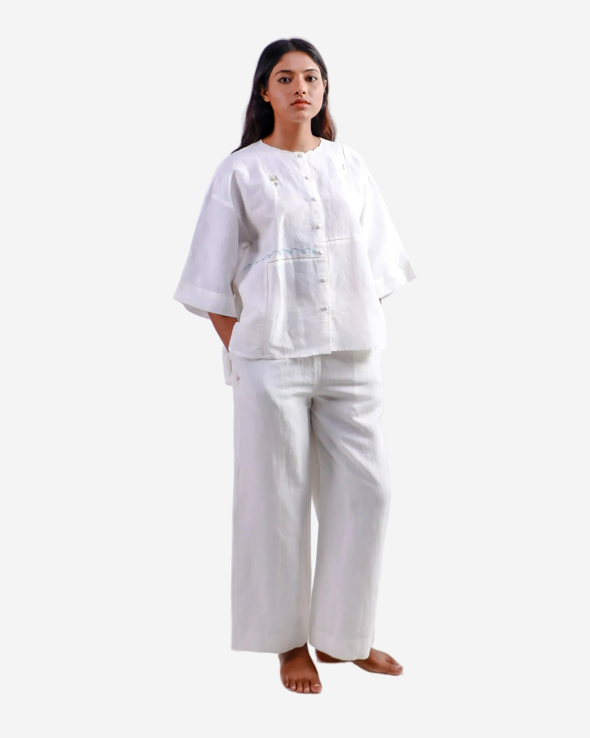 Rose paper bag pants
