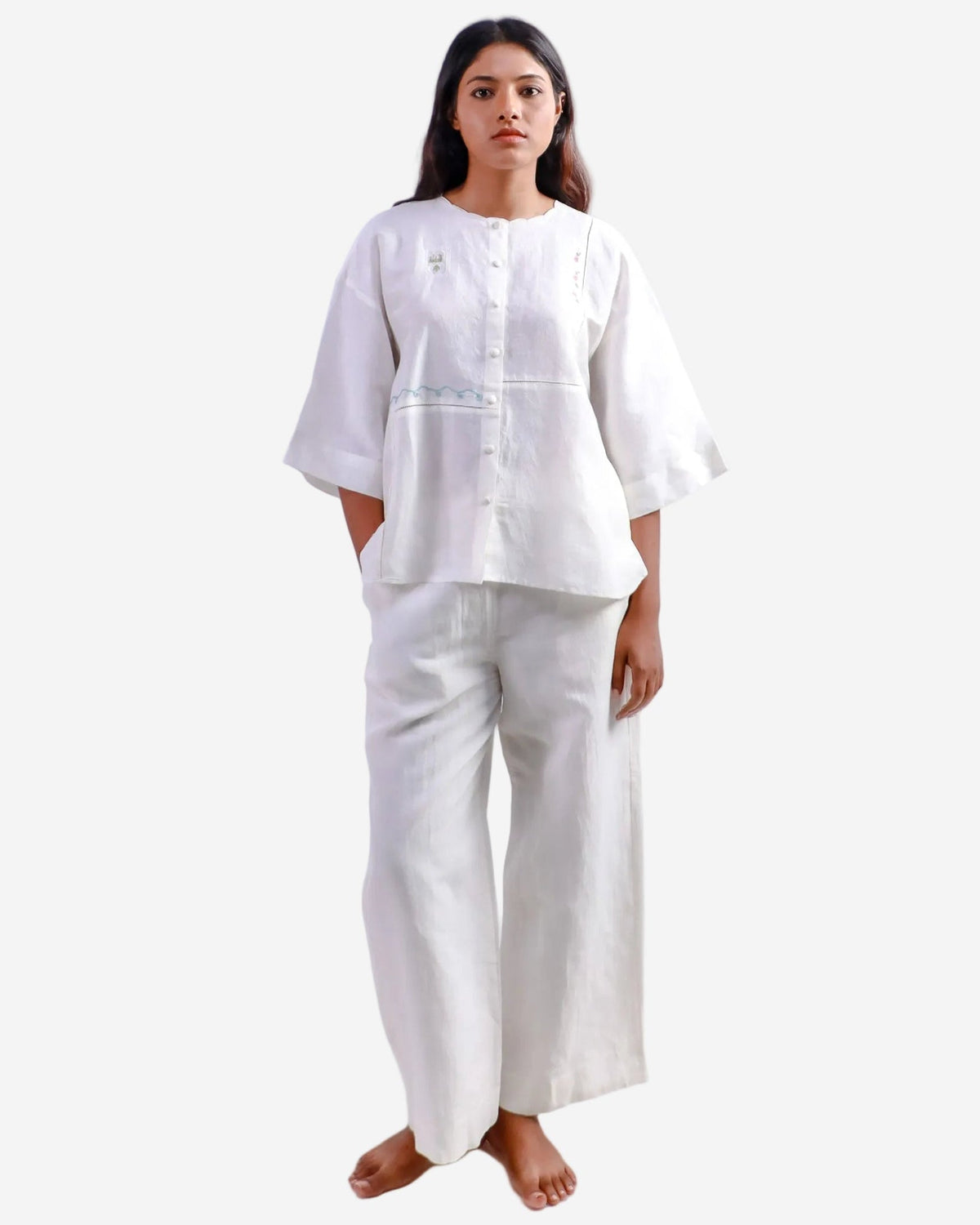 Heirloom Shirt & Rose Paper Bag Pant