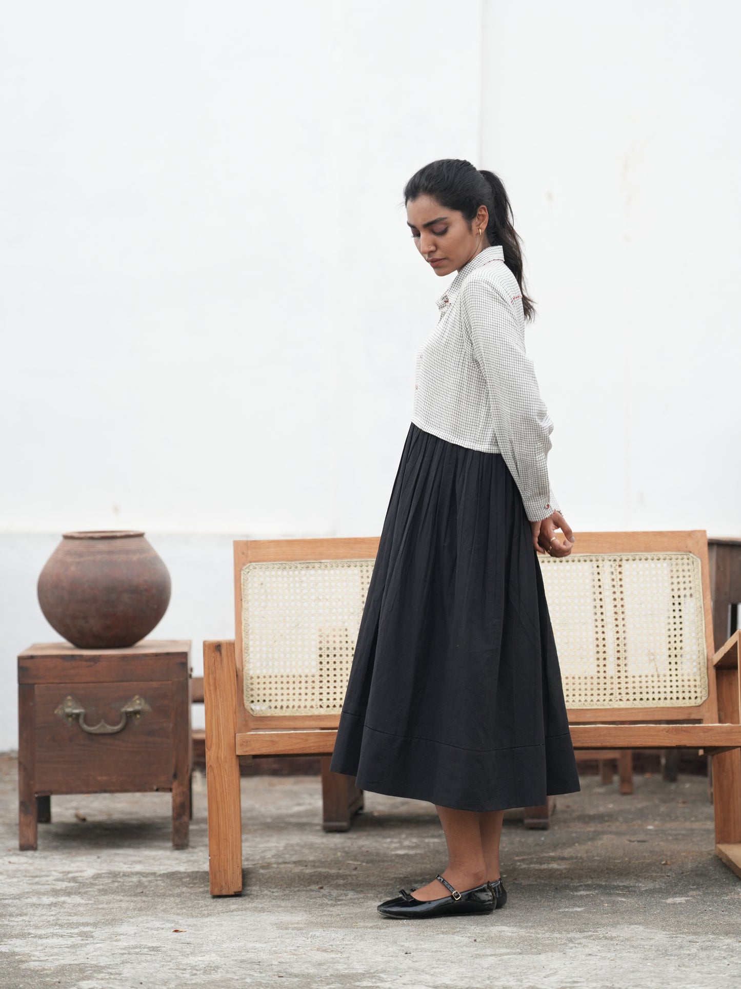 Scarlet Hand Embroidered Shirt Dress