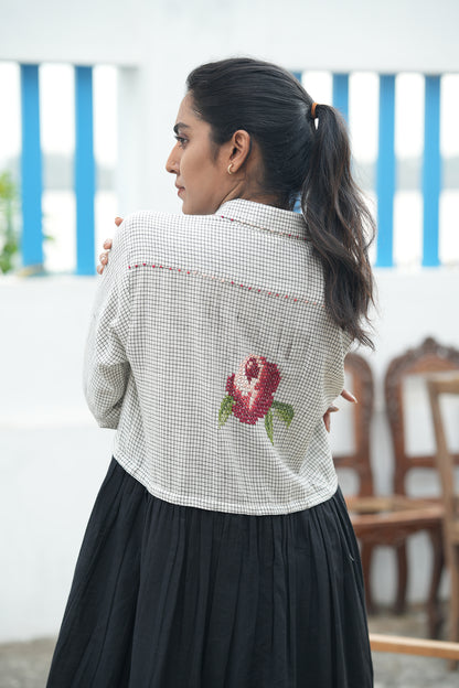 Scarlet Hand Embroidered Shirt Dress