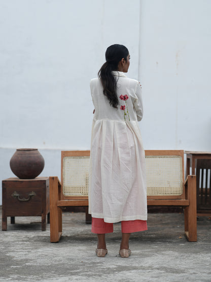 Poppy Handloom Cotton Hand Embroidered Co-Ord Set