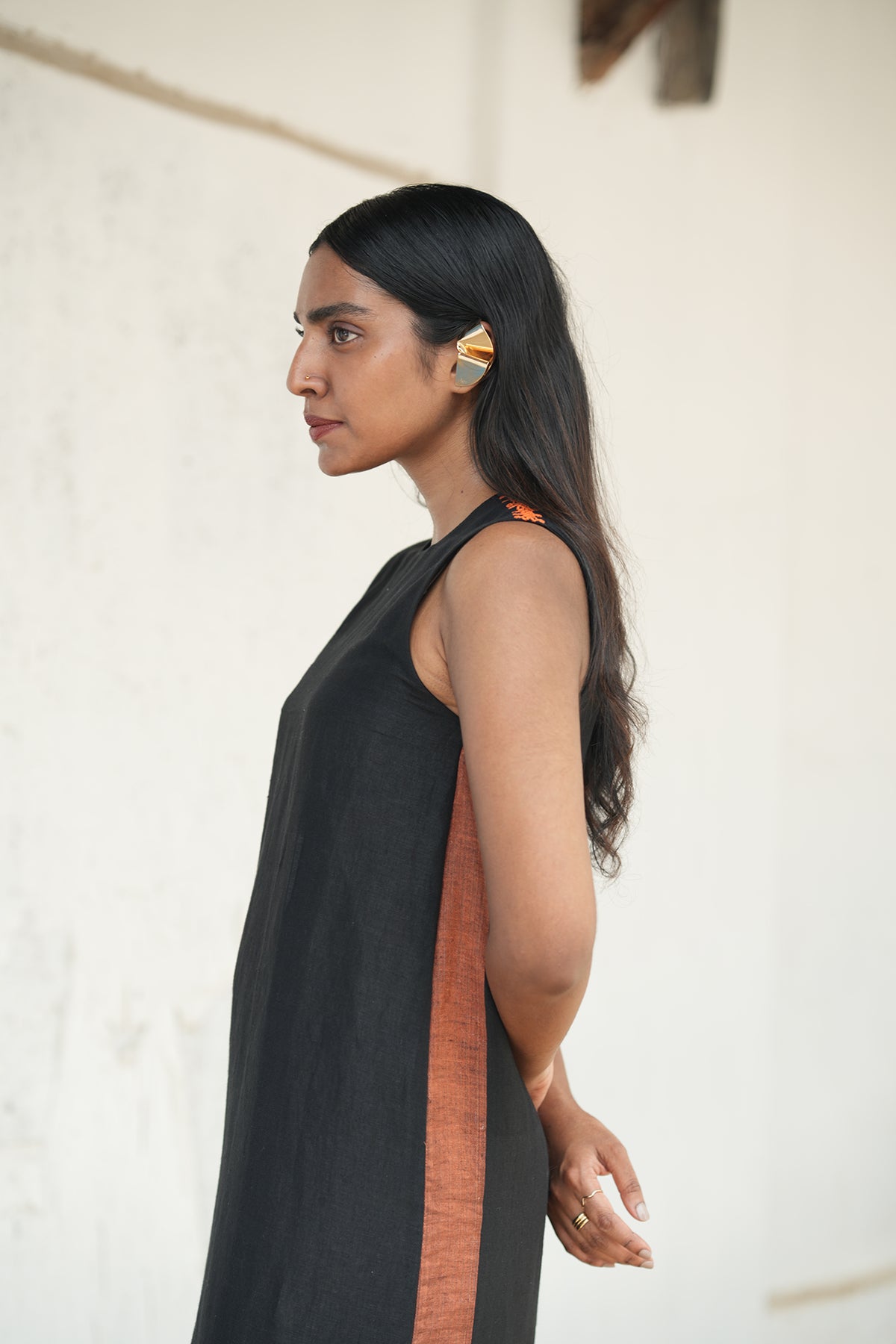 Ratri Cotton Linen Shift Dress