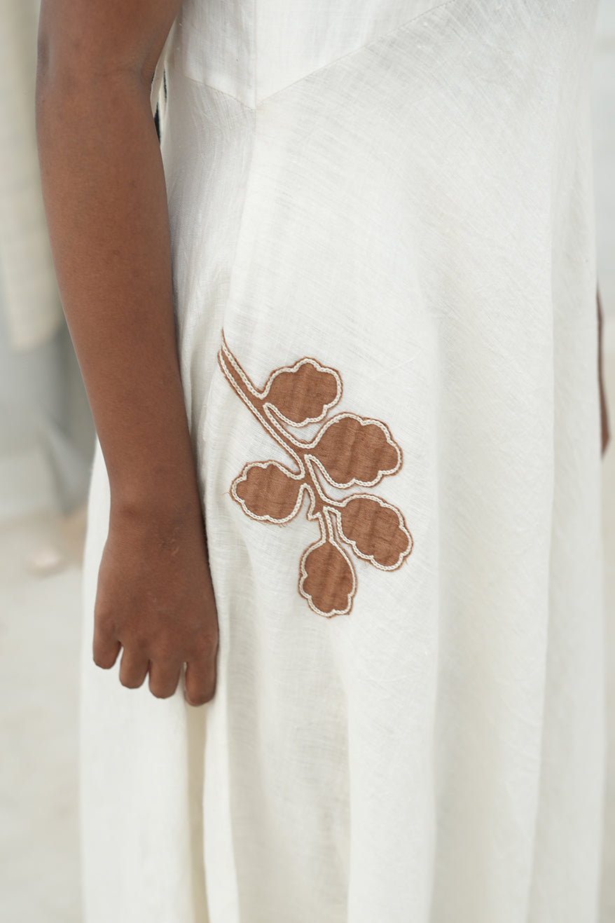 Sienna Off-White Linen Strap Dress